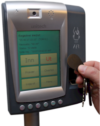 Terminal Unitech MR540 tidBANK berøringsfri proximity