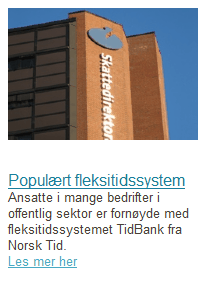 tidBANK f&aring;r ros fra ansatte og ledere